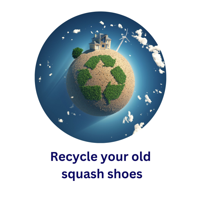 Recycle squash shoes 